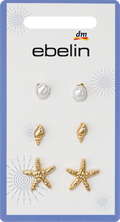 Ohrstecker maritim mit Perlen, Gold-Optik ebelin