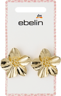Ohrstecker mit Blumen, Gold-Optik ebelin