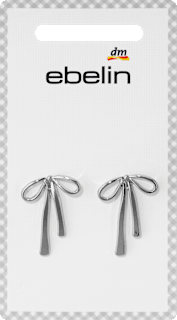 Ohrstecker Schleifen, Silber-Optik ebelin