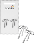 Ohrstecker Schleifen, Silber-Optik ebelin