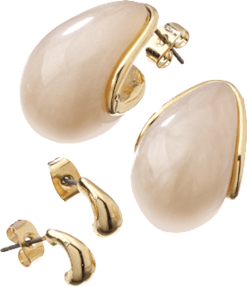 Ohrstecker Tropfenform, Gold-Optik ebelin