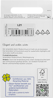 Ohrstecker vergoldet Schleifenform mit Glitzer ebelin