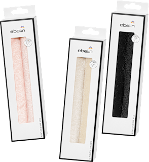 Papilloten maxi, rosa/beige/schwarz ebelin