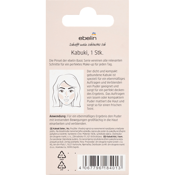 Pastell Kabuki Pinsel ebelin