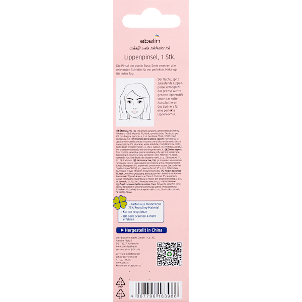 Pastell Lippenpinsel ebelin