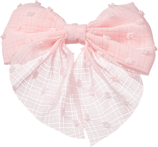 Patentspange Schleife, rosa ebelin