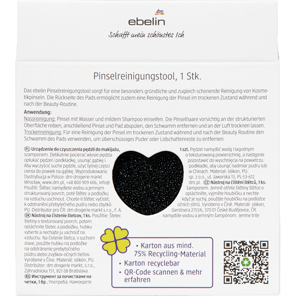 Pinselreinigungsdose Herz "Cherry Love" ebelin