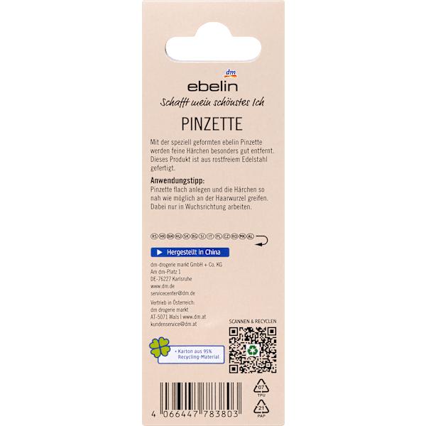 Pinzette gekrümmt ebelin