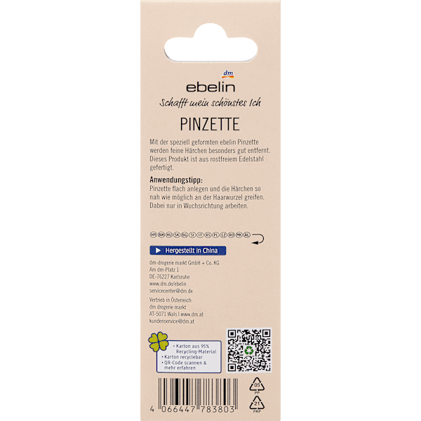 Pinzette gekrümmt ebelin