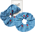 Scrunchie mit Kirschen, Denim ebelin