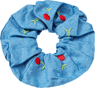 Scrunchie mit Kirschen, Denim ebelin