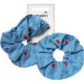 Scrunchie mit Kirschen, Denim ebelin