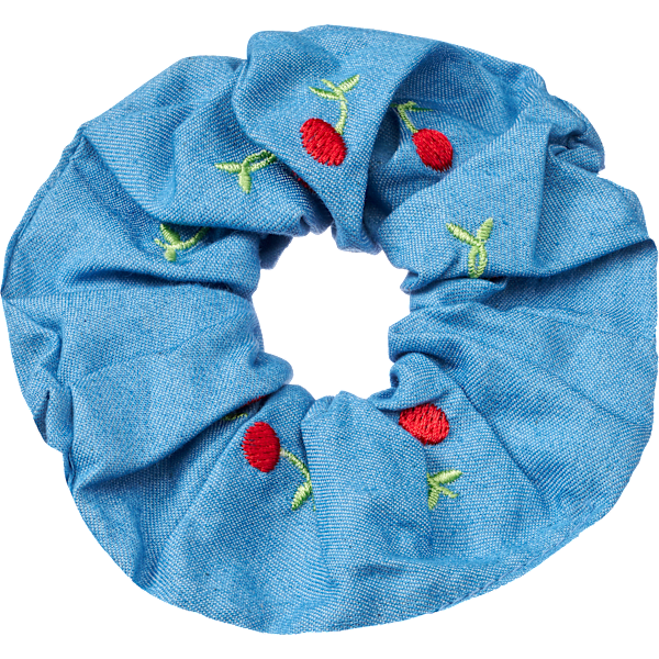 Scrunchie mit Kirschen, Denim ebelin