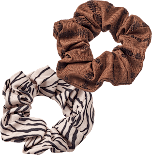Scrunchies braun/Zebra-Muster ebelin