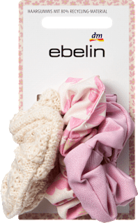 Scrunchies creme/rosa ebelin