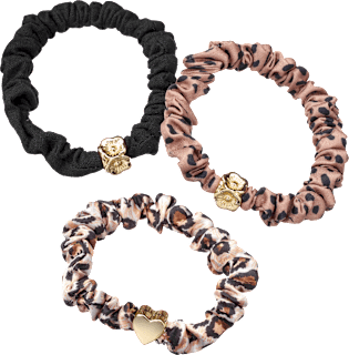 Scrunchies Leo-Muster mit Applikationen ebelin