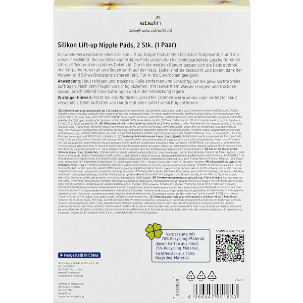 Silikon Lift-up Nipplepads Touch of Summer (1 Paar) ebelin