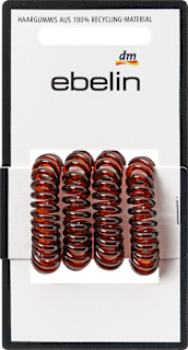 Spiralhaargummis klein, transparent ebelin
