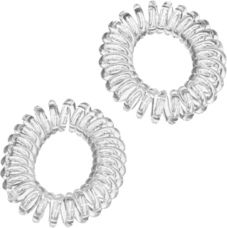 Spiralhaargummis midi, transparent ebelin