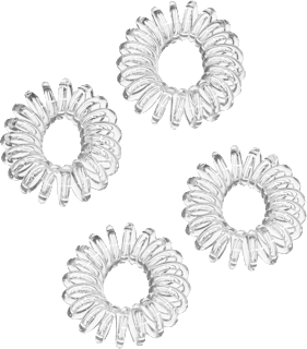 Spiralhaargummis mini, transparent ebelin