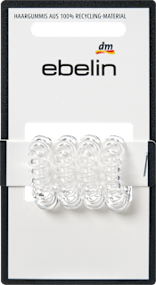 Spiralhaargummis mini, transparent ebelin