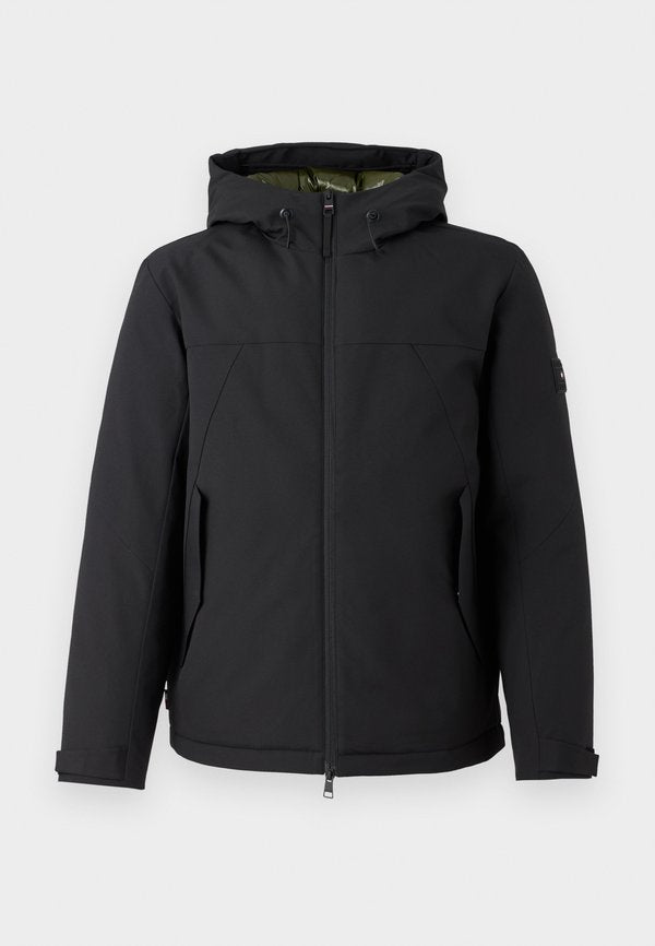 Tommy Hilfiger TECH HOODED SHORT PADDED JACKET - Waterproof jacket - black