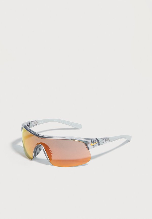 Nike Sportswear SHOW UNISEX - Sunglasses - shiny wolf grey/orange mirror