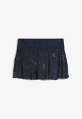 Bershka EMBROIDERED RUFFLED - MINI SKIRT - A-line skirt - royal blue