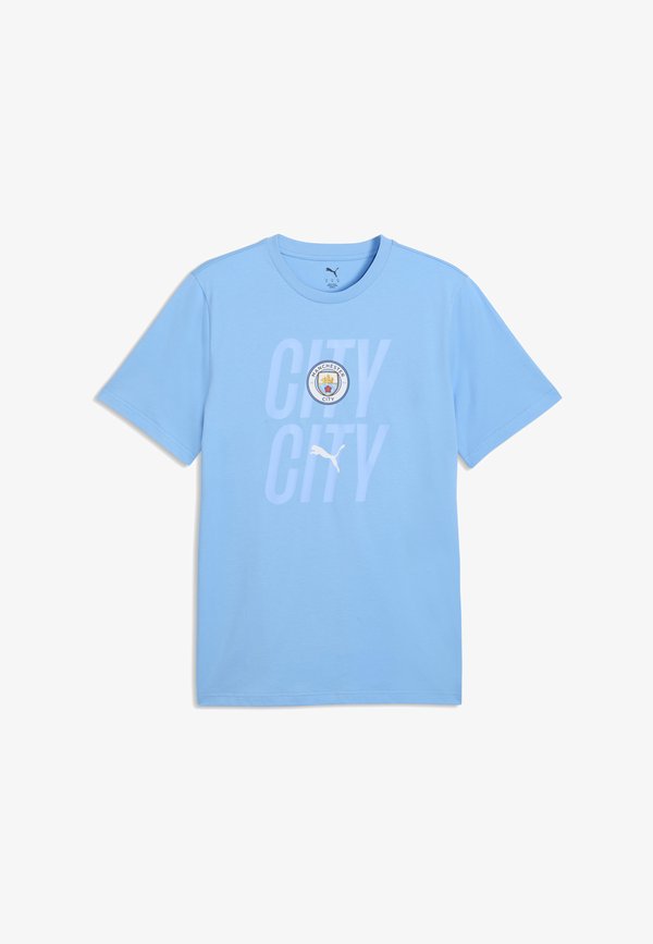 Puma MANCHESTER CITY FTBLCULTURE T-SHIRT - Club wear - team light blue-blue guppy