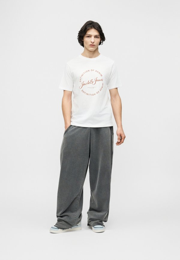 Jack & Jones JJGRAYSON TEE CREW NECK 3 PACK - Print T-shirt - bright white/black/navy blazer