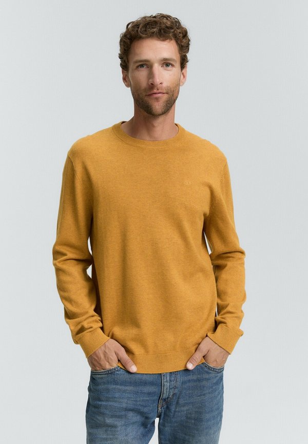 TOM TAILOR TOM TAILOR PULLOVER STRICKPULLOVER - Jumper - mustard melange