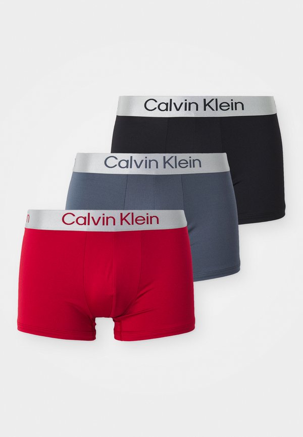 Calvin Klein Underwear 3 PACK - Trunks - red stamp/black/turbulence