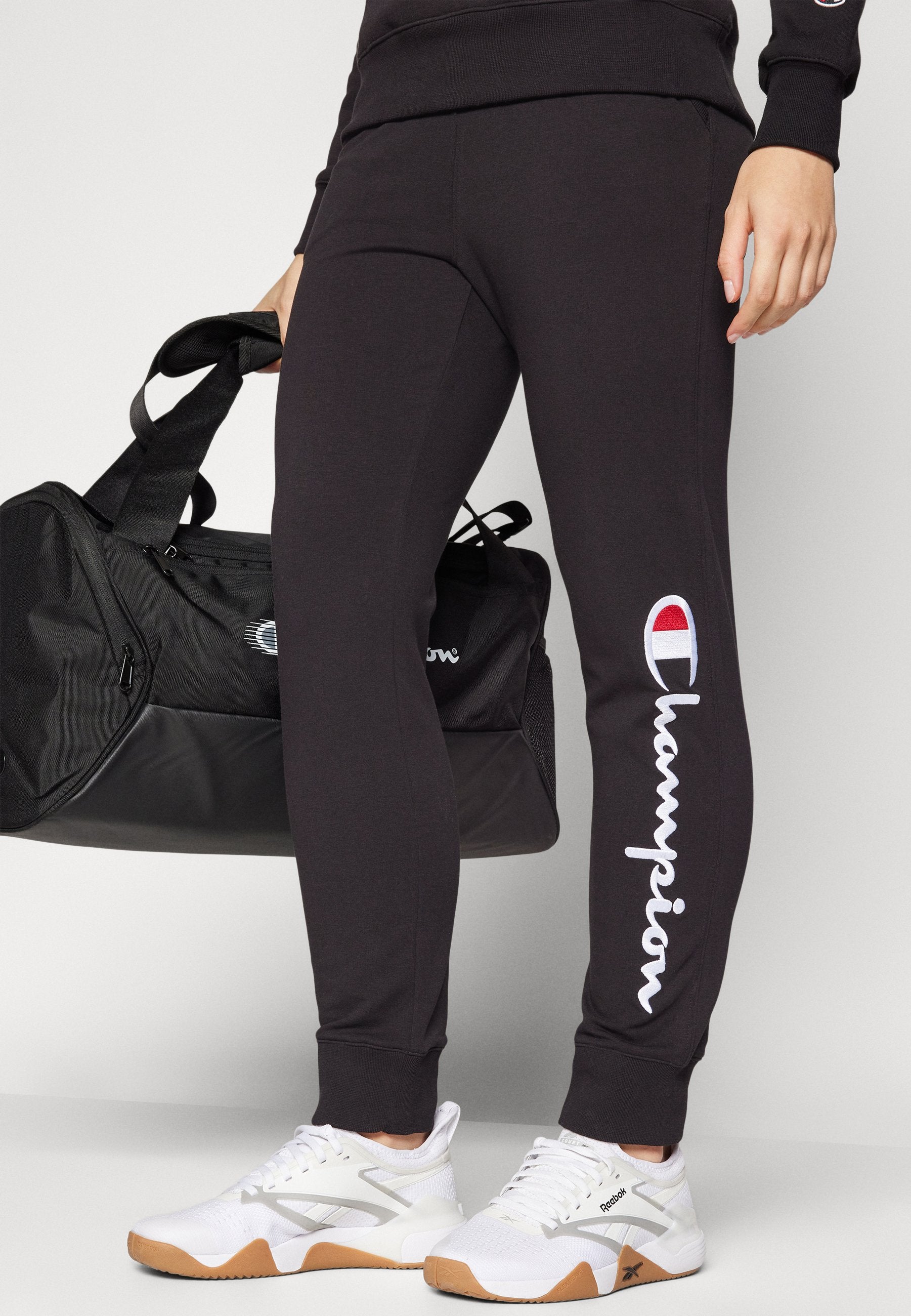 Champion ICONS CUFF PANTS WITH LARGE LOGO
