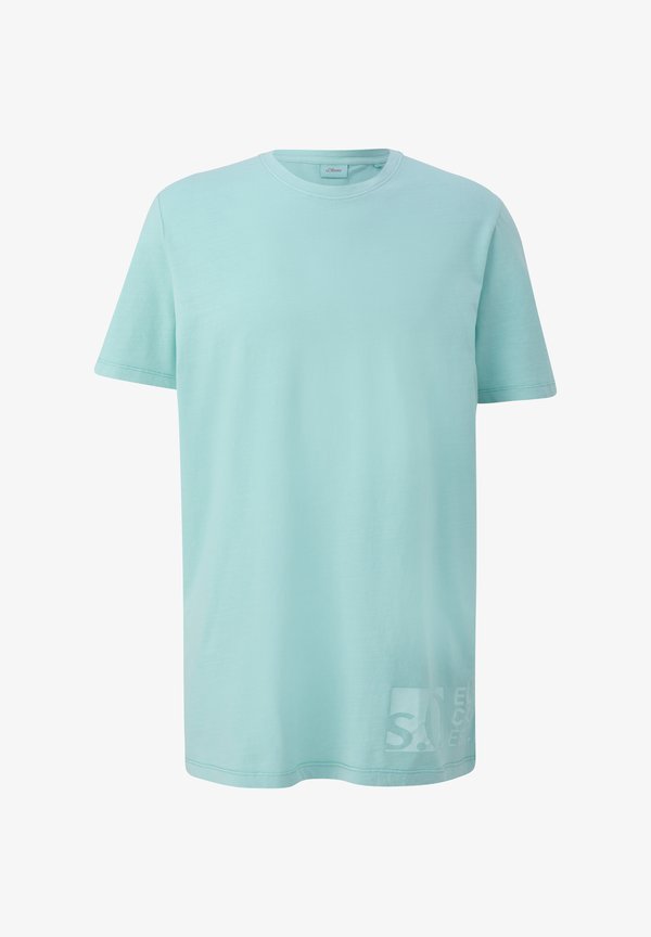 s.Oliver MIT LOGO PATCH - Basic T-shirt - helles türkis