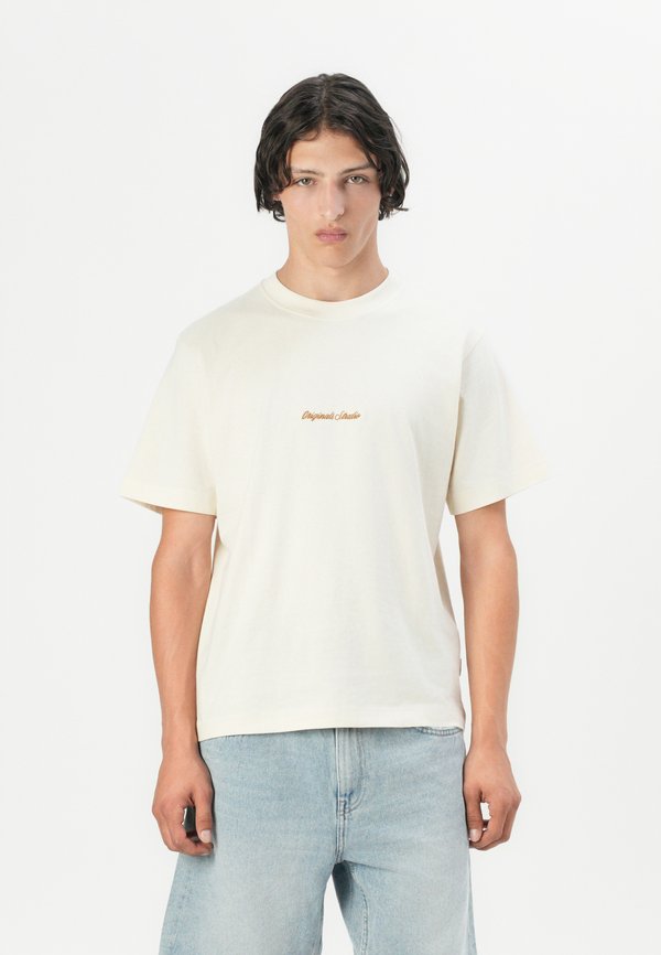 Jack & Jones JORNORREBRO EMB TEE SS CREW NECK NOOS - Print T-shirt - antique white