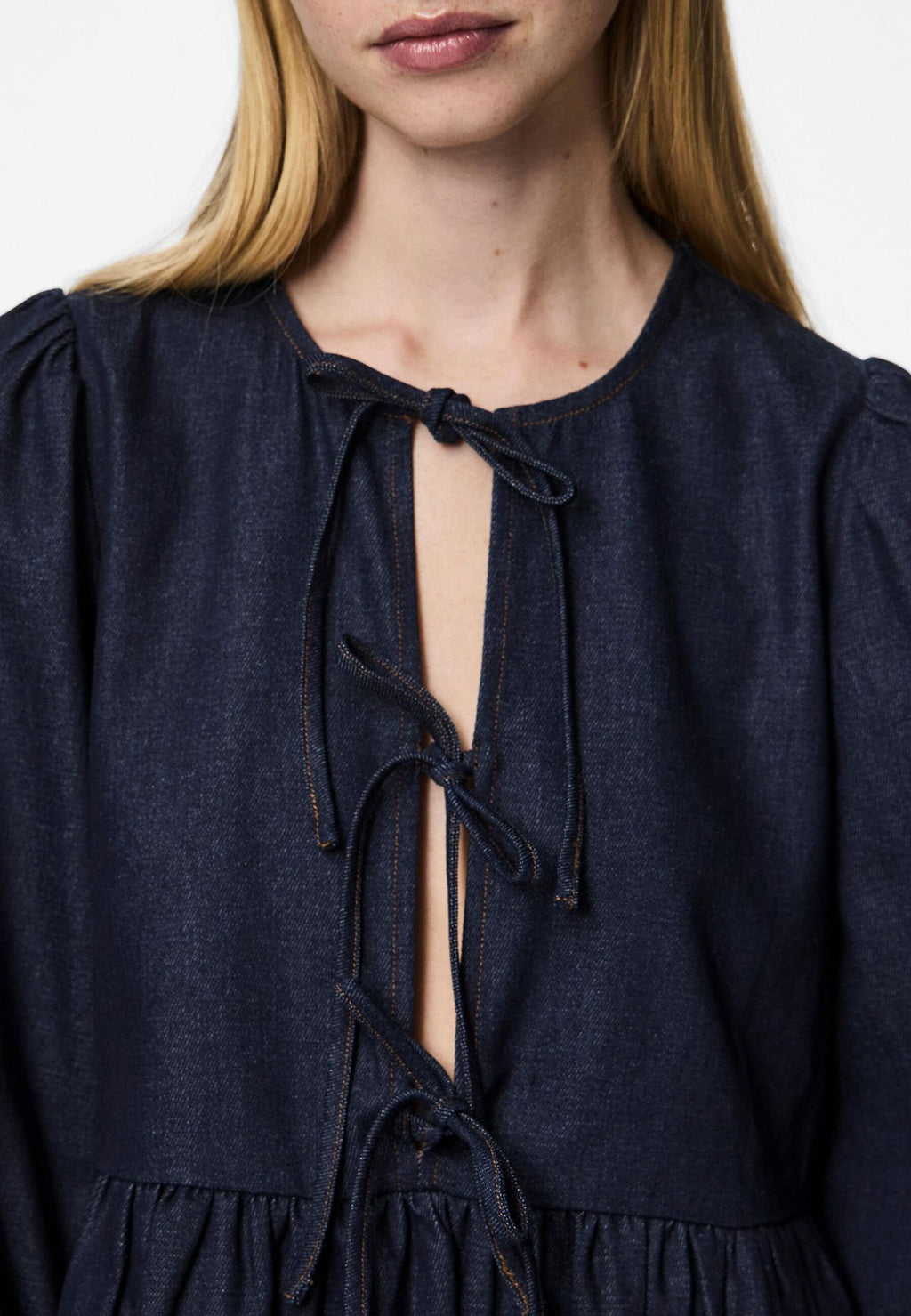 Pieces PCASTA O NECK TIE DRESS