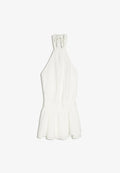 Bershka HALTER - MINI DRESS - Day dress - white