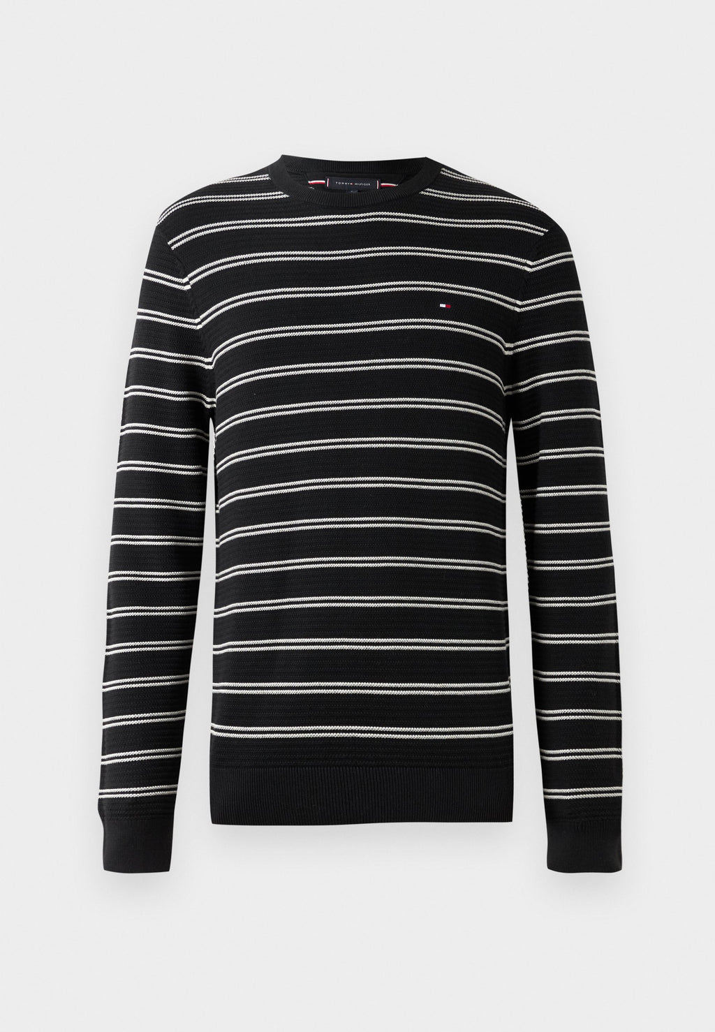 TEXTURED KNIT CREW NECK JUMPER Media 1