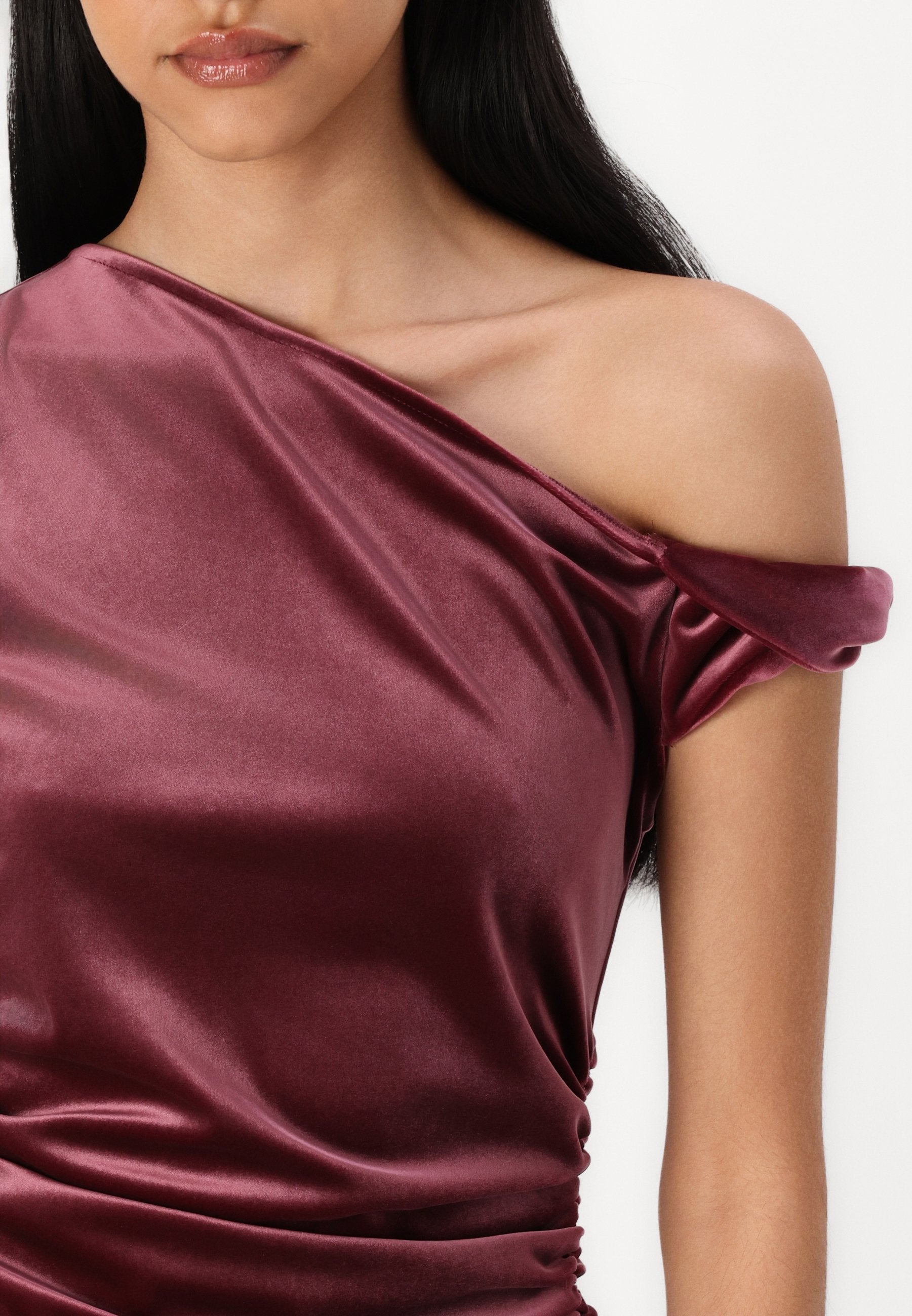 Abercrombie & Fitch Off-The-Shoulder Velvet Mini Dress