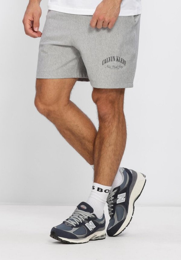 Calvin Klein COLLEGIATE - Tracksuit bottoms - p heroic grey htr