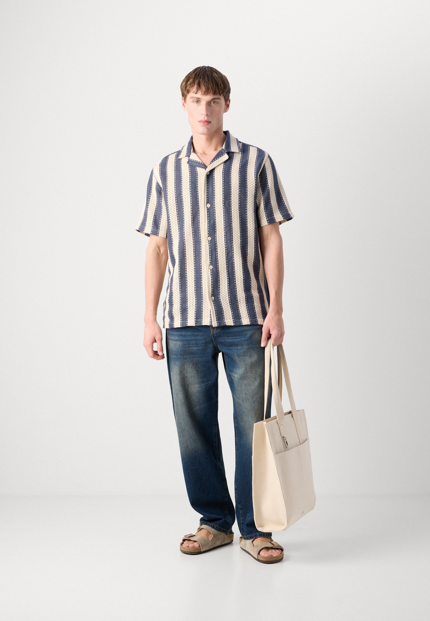 Lindbergh BOLD STRIPED RESORT SHIRT S/S