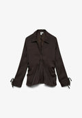Vero Moda SHIRT VMLOGALAN SHIRT - Button-down blouse - chocolate torte