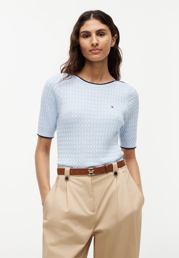 Tommy Hilfiger FINE CABLE BOAT NECK - Jumper - breezy blue