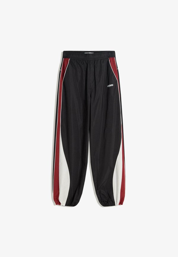 Bershka SUPER BAGGY TECHNICAL SPORTS - Tracksuit bottoms - black