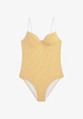 Tommy Hilfiger TEXTURED DEMI CUP  - Swimsuit - ithaca orange hype  white