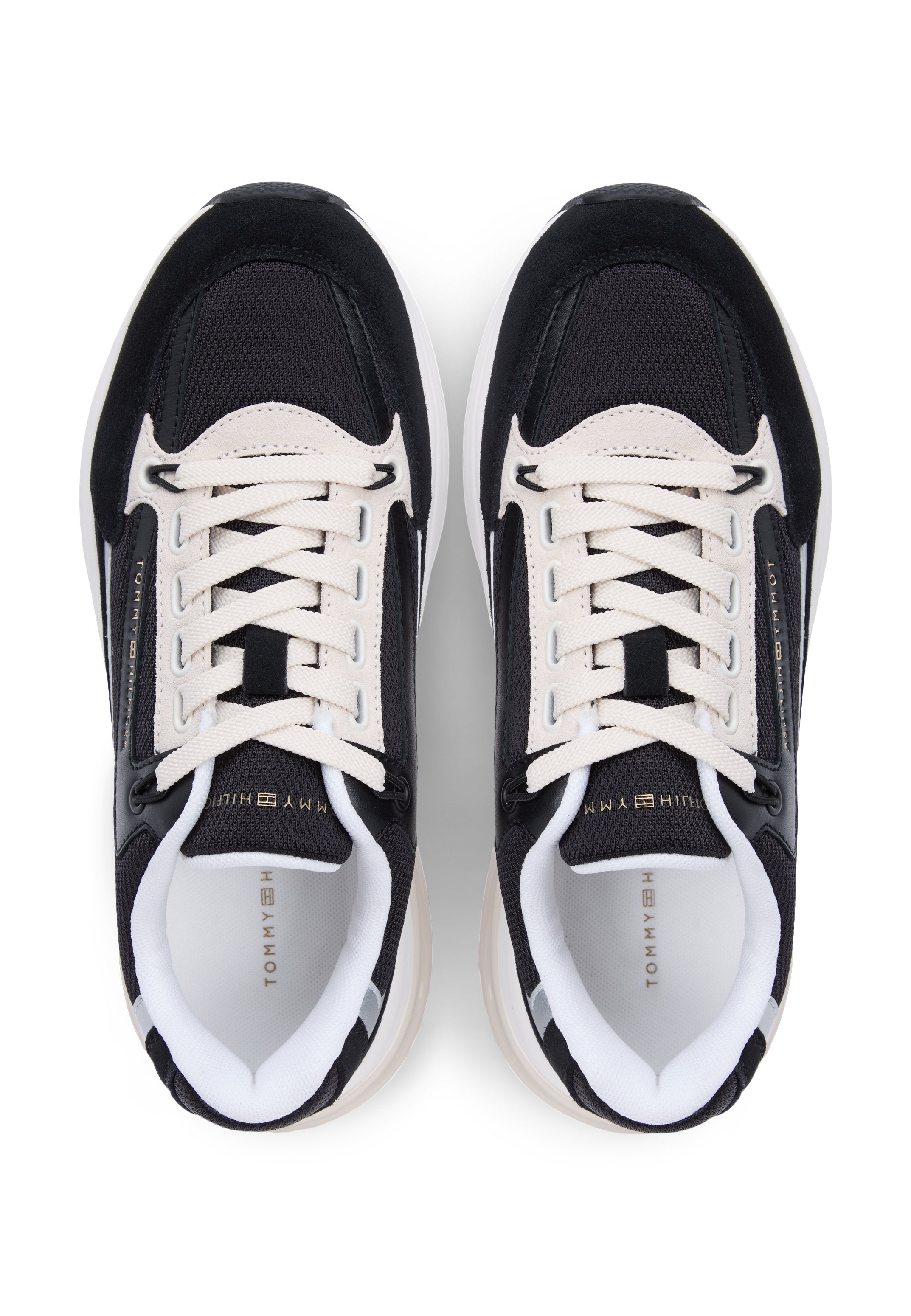SUEDE CHUNKY LACE-UP TRAINERS Media 4