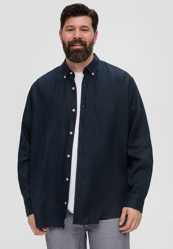 s.Oliver MIT BUTTON-DOWN-KRAGEN - Shirt - navy