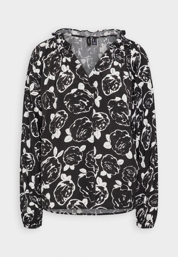Vero Moda VMMARISOL V NECK - Blouse - black