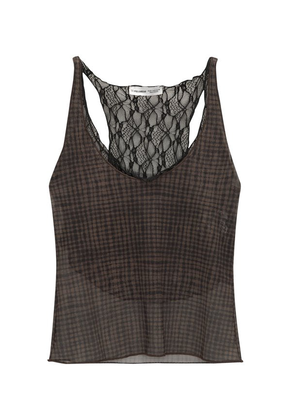 PULL&BEAR CHECK LACE