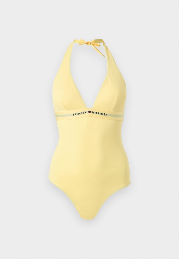 Tommy Hilfiger ORIGINAL LOGO HALTER - Swimsuit - citronella